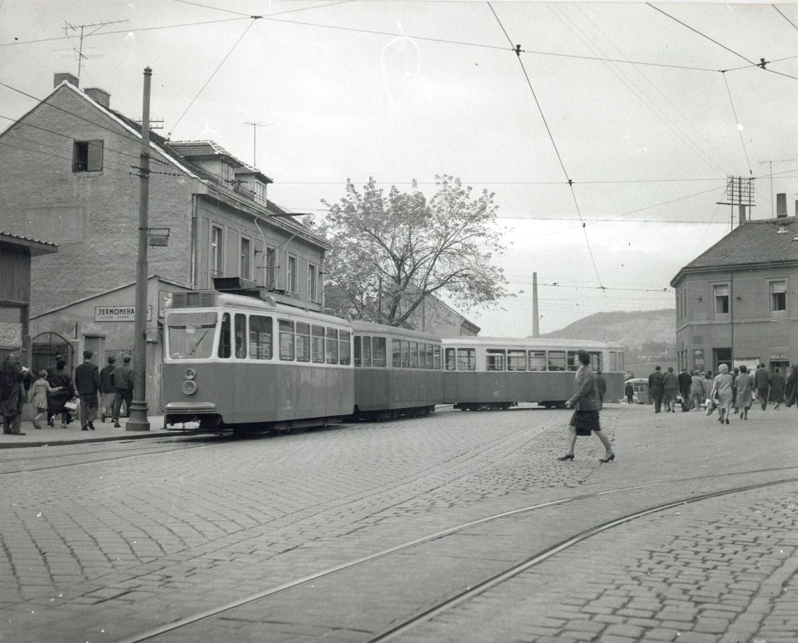 Tramvajsko okretište Črnomerec 1963. godine (Foto Josip Vranić)